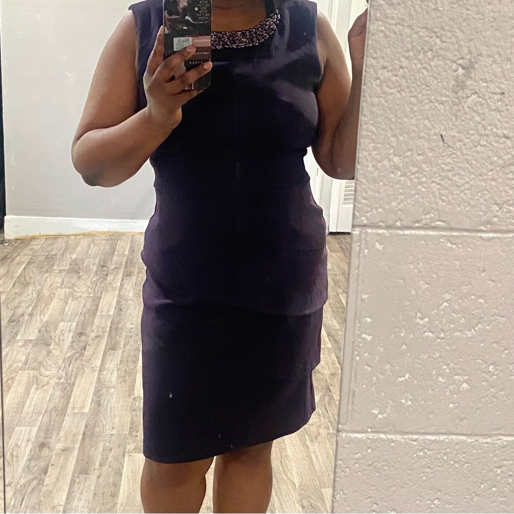 Connected apparel purple dress. Size 16